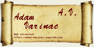 Adam Varinac vizit kartica